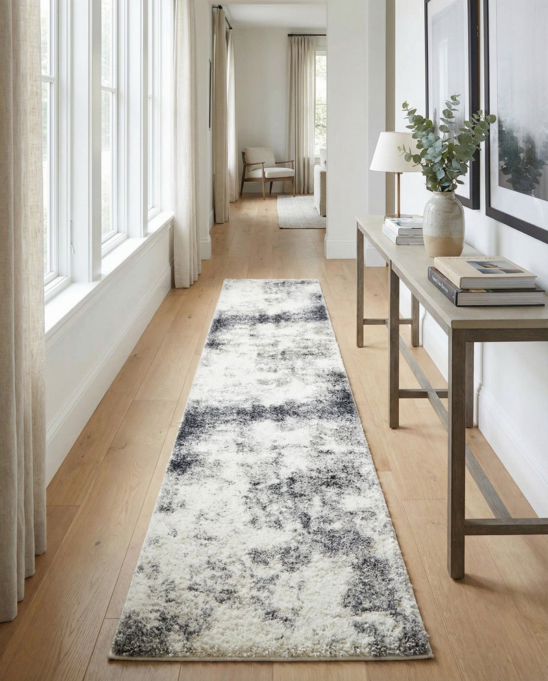 Cozy Haven Shag Collection Area Rug -  Tranquility (Pebble Gray) Runner Pebble Gray  lifestyle 28