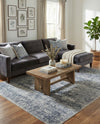 Coastal Manor Collection Area Rug -  Marina Rectangle Blue Gray  lifestyle 13