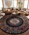 Brighton Terrace Collection Area Rug -  Withdean Round Multi  lifestyle 65