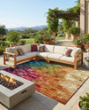 Urban Terrace Collection Area Rug -  Lawn Rectangle Multi  lifestyle 42