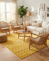 Marrakech Lattice Collection Area Rug - Medina (Yellow) Square Yellow  lifestyle 22