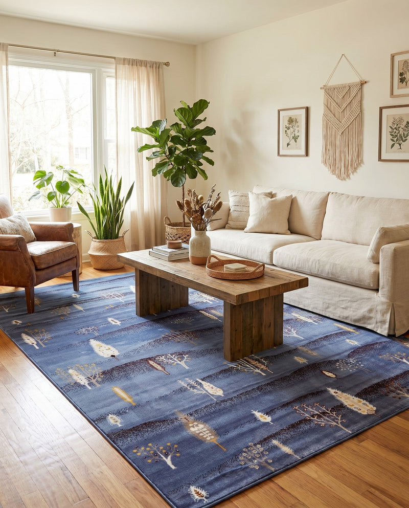 Coastal Haven Collection Area Rug -  Surfside Rectangle Blue  lifestyle 45