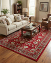 Isfahan Elegance Collection Area Rug - Naghsh-e Jahan (Red) Rectangle Red  lifestyle 15