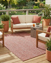Seaside Serenity Collection Area Rug - Veranda (Rust Red) Rectangle Rust Red  lifestyle 7