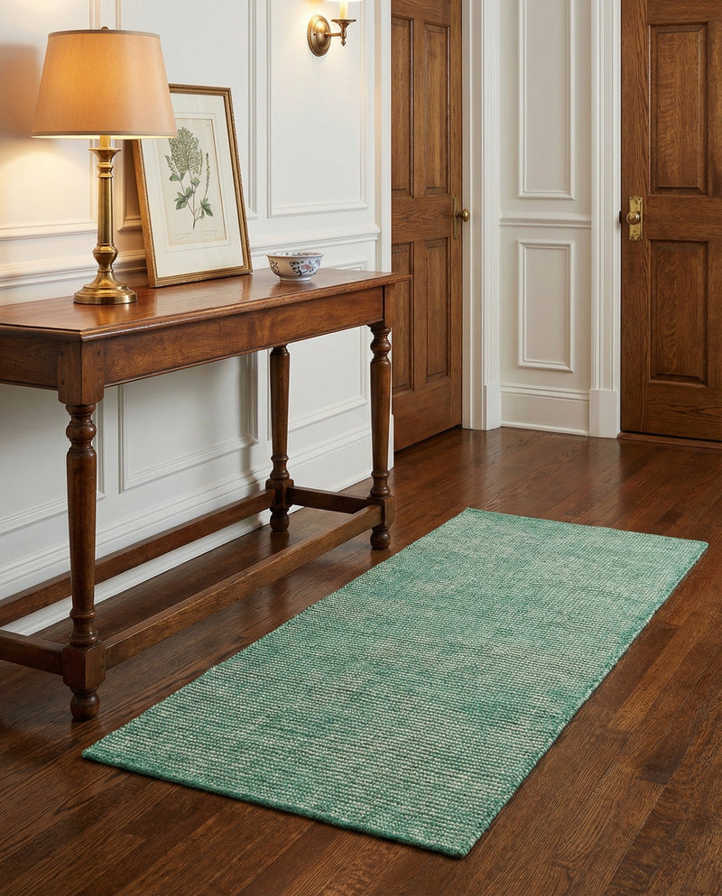 Berkshire Estate Collection Area Rug - Windsor (Green) Runner Green  lifestyle 53