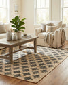Benares Handwoven Jute Collection Area Rug -  Bodhi Rectangle Beige and Black  lifestyle 10