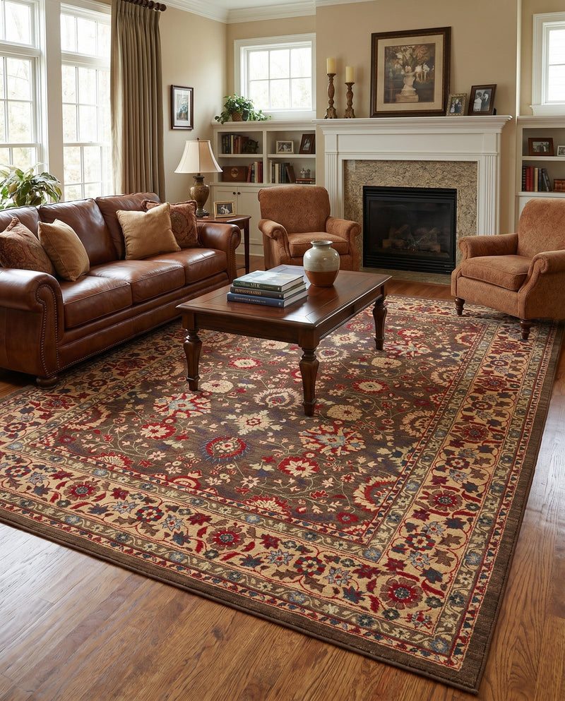 Chelsea Elegance Collection Area Rug -  Osterley Rectangle Light Brown  lifestyle 35