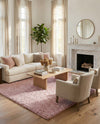 Cozy Comfort Shag Collection Area Rug - Haven (Pink) Rectangle Pink  lifestyle 11