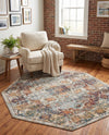Savannah Soiree Collection Area Rug -  Everglade (Ivory) Octagon Ivory  lifestyle 75
