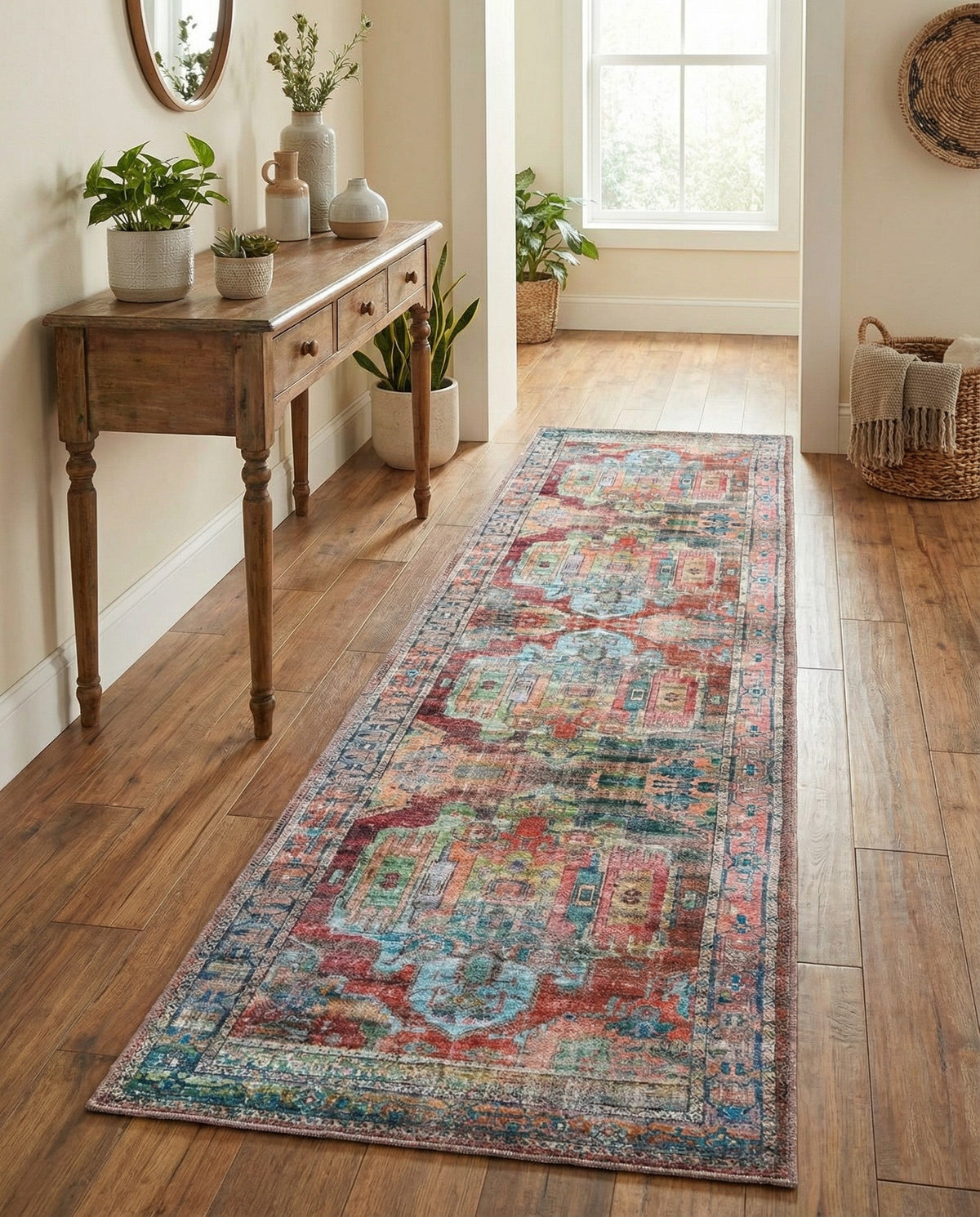 Zahara Oasis Collection Area Rug - Sahara Runner Multi  lifestyle 171