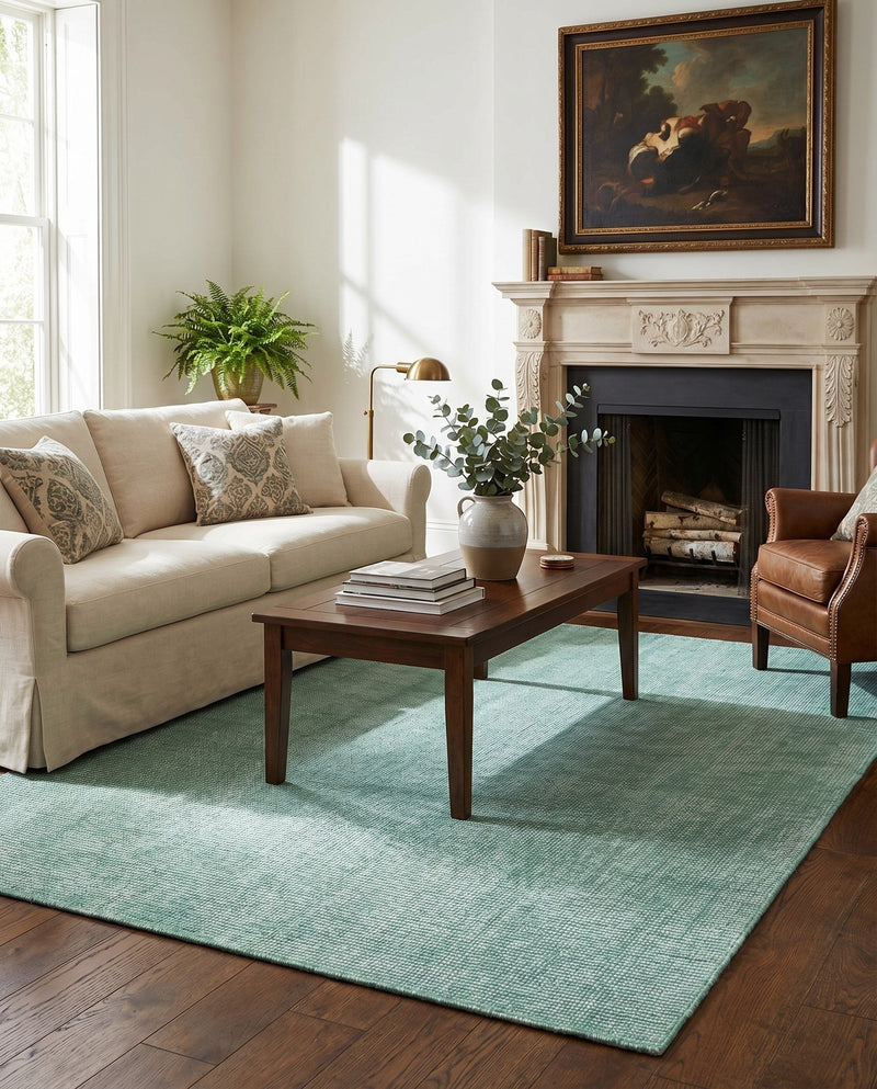 Berkshire Estate Collection Area Rug - Windsor (Green) Rectangle Green  lifestyle 8