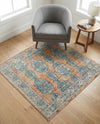 Seville Stripes Collection Area Rug -  Granada (Brick Red) Square Brick Red  lifestyle 17